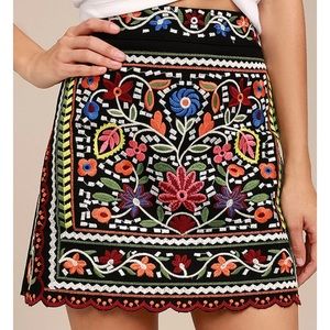 Lulus Embroidered Skirt